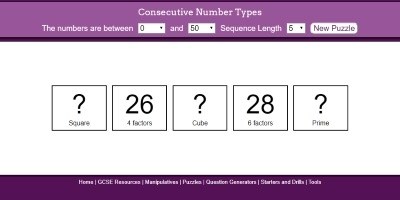 Consecutive Number Types thumbnail