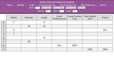 Surface Area and Volume of Cylinders thumbnail