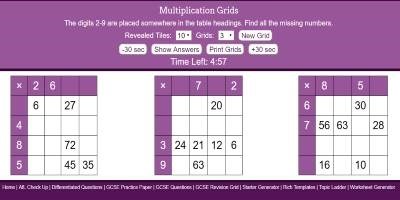 Multiplication Grids thumbnail